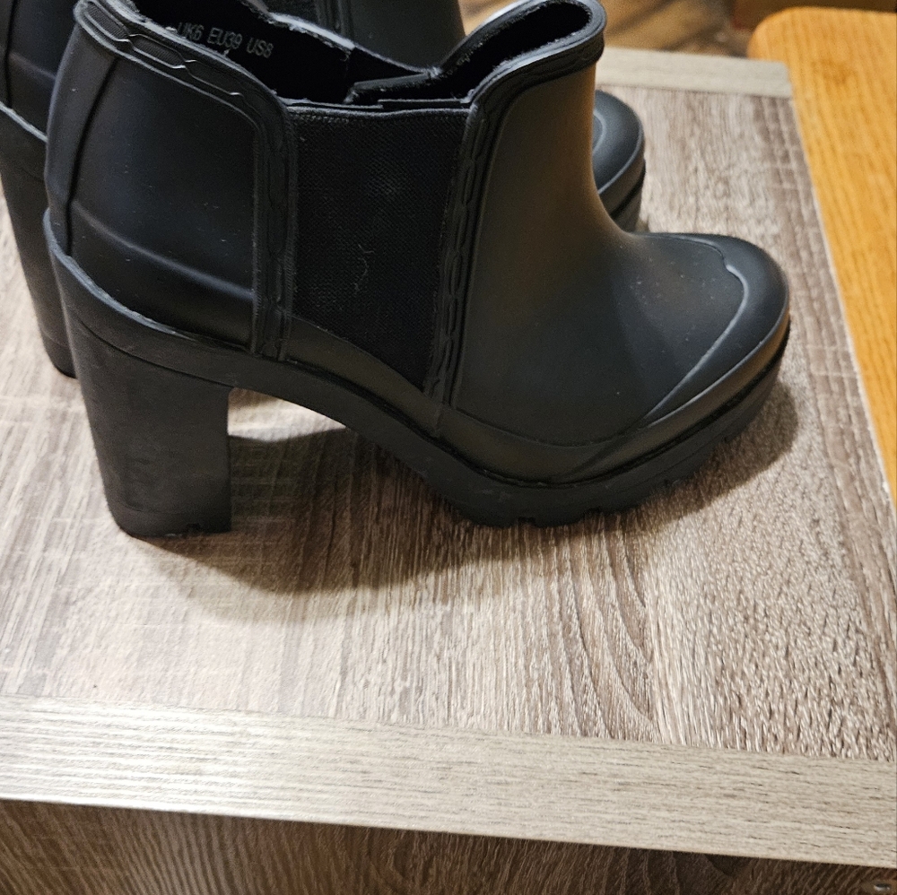 Hunter Original Platform High Heel Chselsa Rain Boots, Women's Size 8 - Picture 5 of 11